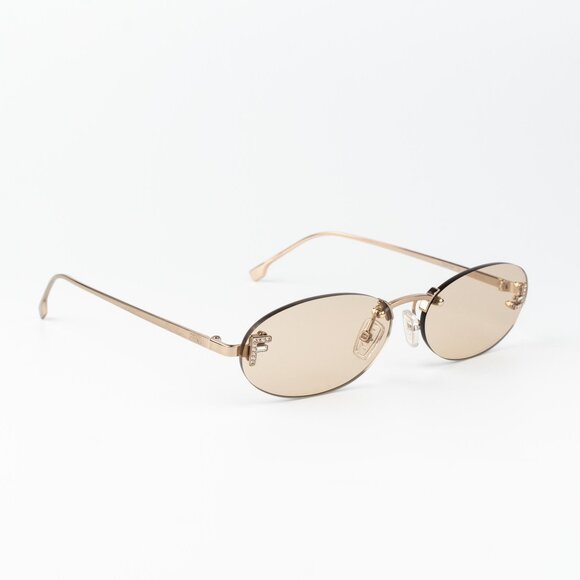 Fendi FIRST CRYSTAL Women Sunglasses Rose Brown Oval FE4075US 28Y NEW AUTHENTIC - Picture 3 of 12